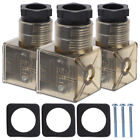 3 Pcs Hydraulic Solenoid Valves Coil Connector
