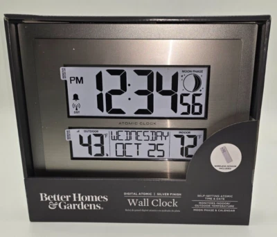 Better Home And Gardens Atomic Digital Wall Clock NIB - Image 1 of 2