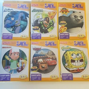 Lot Of 6 Fisher Price IXL Learning System Learning Games Batman Disney DC 3D - Picture 1 of 1
