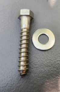 QUAZITE® Bolt, Stainless Steel, 2 in. Hex, 3/8-7 Thread C080174, washer C080205 - Picture 1 of 1