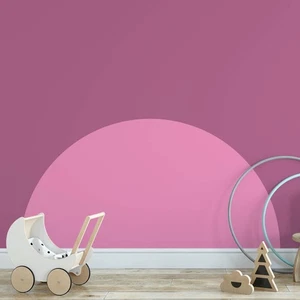 Half Circle Shape Colour Block Wall Sticker - Picture 1 of 25