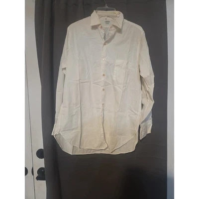 Camisa blanca Arrow Sanforized Glen, camisa grande de manga larga para hombre, estancia permanente Foto 1 de 4
