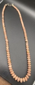 Sterling Silber DTR Eichelhäher König rosa Opal Perlen Strang Halskette 24 cm ca. - Bild 1 von 5