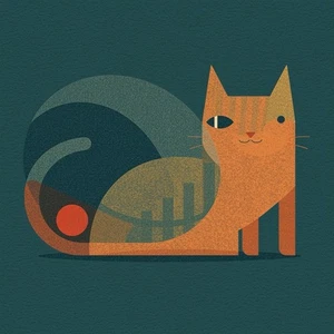 Katze Bauhaus De Stijl Konstruktivismus Poster Kunstdruck Kunst Art - Bild 1 von 1