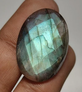 4A Qualität Natur Labradorit Multi Feuer Lose Stein Karoschliff Oval 19,5x27MM - Bild 1 von 24