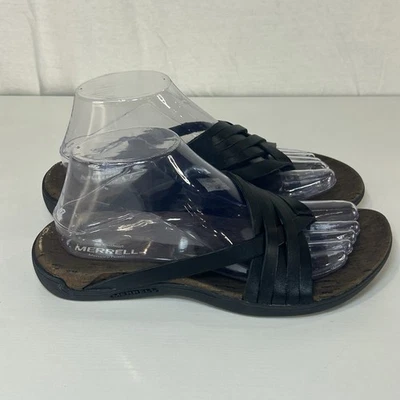 Sandálias femininas MERRELL DISTRICT MAHANA COURO PRETO TAMANHO 8 M, J97318 - Imagem 1 de 4