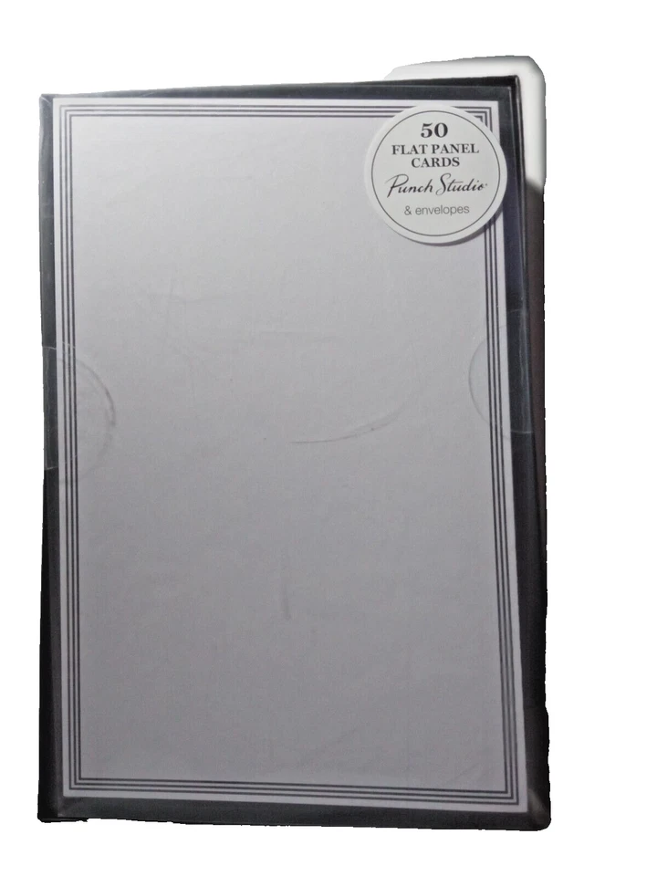 Punch Studio Flat Panel cards with Envelopes- box of 50 - Image 1 of 3