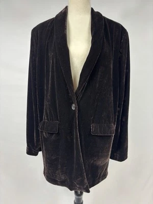 Блейзер Endless Rose Velvet большой коричневый однобортный бойфренд расслабленный с подкладкой - Изображение 1 из 4