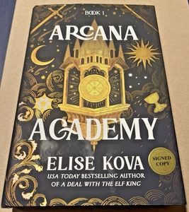 Arcana Academy by Elise Kova 1St. Signed  Edition Hardcover 2025 - Picture 1 of 8