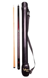 Viper Pro Series Billiards Pool Cue Stick 2503 Red/Black 58” 19oz W/ Carry Bag - Picture 1 of 11