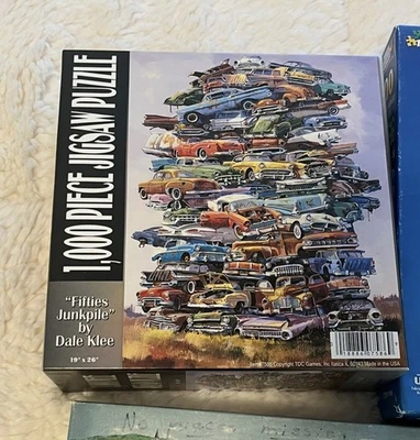 Dale Klee's Fifties Junkpile Jigsaw Puzzle 1000 Piece '57 Chevy Cars - Image 1 of 2