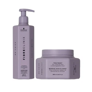 SCHWARZKOPF Kit Fibre Clinix De-Frizz Shampoo 300ml + Mask 250ml - Imagen 1 de 1
