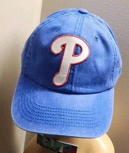 Philadelphia Phillies Hat Unstructured Stonewashed Blue Phillies Hat - Picture 1 of 11