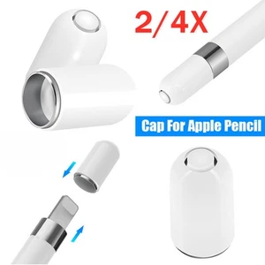 2/4 Stück Magnetische Ersatzkappe für Apple Pencil 1 weiß Ersatzdeckel Kappe - Afbeelding 1 van 12