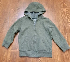 Boys Jumping Beans 4T Softest Fleece Full Zip Hoodie Jacket Olive Green - Picture 1 of 5