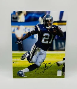 Foto firmada por LaDainian Tomlinson de 8x10 con certificado de autenticidad del reproductor (cargadores) - Imagen 1 de 2