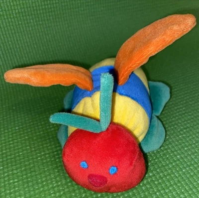 "Juguete bebé de peluche Infantino 1998 vintage amarillo rojo azul verde naranja 6""" Foto 1 de 4