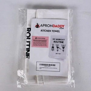 Asciugamano da cucina papà grembiule, la mia routine di allenamento, regalo divertente - Foto 1 di 5