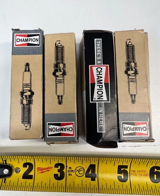 Pacote com 4) Velas de ignição Champion 327 cobre mais rosca tamanho 14mm níquel cobre - Imagem 1 de 2