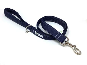 Denim Padded Handle Dog Lead - Picture 1 of 2