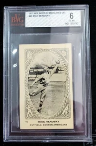 1922 MICRÓFONO DE CHOCOLATE NEILSON MENOSKY V61 EN MUY BUENA CONDICIÓN 6 EX-MT BOSTON AMERICANOS - Imagen 1 de 7