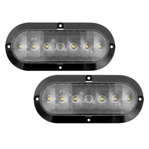 2PCS 7.5" 12Volts LED Trailer Truck Tail/Reverse/Back Up Lights Oval Waterproof - Bild 1 von 7