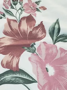 Funda de almohada vintage estándar floral en mal estado cabaña MCM rosa verde sin hierro - Imagen 1 de 8