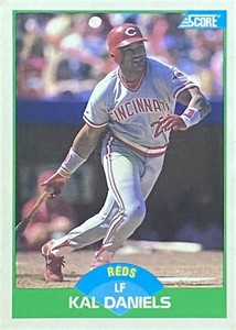 1989 Score #7 Kal Daniels Cincinnati Reds Baseball Card