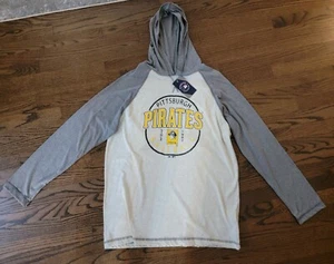 NWT Pittsburgh Pirates long sleeve hooded t shirt - size L - Picture 1 of 5