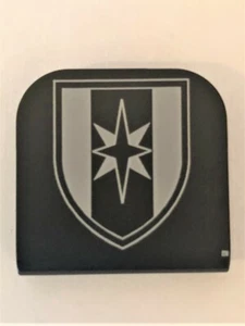 US ARMY 44th Medical Brigade Unit Patch Laser Etched Aluminum Hat Clip Brim-it - Picture 1 of 9