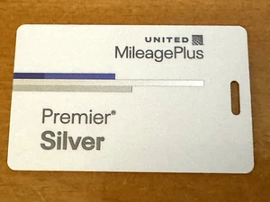United Airlines MileagePlus Premier Silver Luggage Bag Tag 1x - New - Picture 1 of 2
