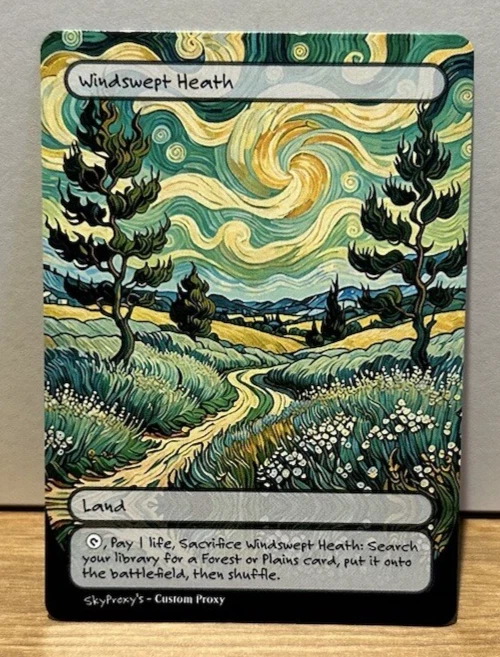 MTG - Windswept Heath - Van Gogh Style - Card For EDH and Playtest - Image 1 of 1
