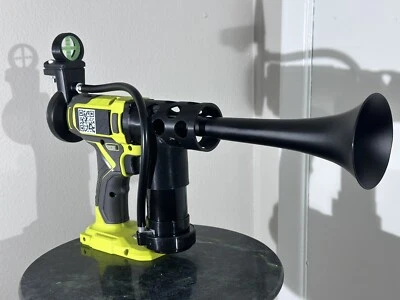 Ryobi Air Horn Gun. Black! Custom THE LOUDEST + wall mounts+sight - Image 1 of 4