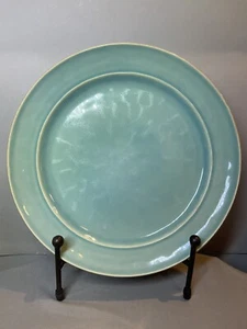 Pottery Barn CAMBRIA Turquoise Dinner Plates 11.7in Portugal Set of 4 EUC - Picture 1 of 4