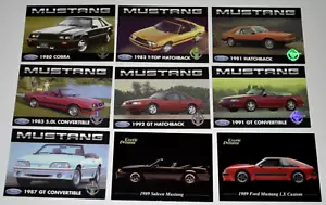 9-1980-92 MUSTANG 35TH ANNIVERSARY PROMO CARDS COBRA GT CONVERTIBLE FOXBODY 5.0 - Picture 1 of 6