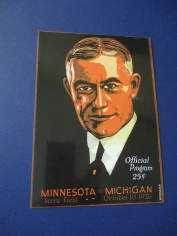 1926 Minnesota vs Michigan Ferry Field  Postcard Official Reproduction * Cover