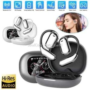 Wireless LED Touch Screen Open Ear Comfort Earbuds Bluetooth Sports Headphones - Picture 1 of 12