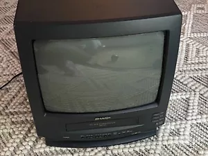 SHARP 13" Color TV VCR Combo 13VT-J100 VHS Player Recorder - Picture 1 of 7
