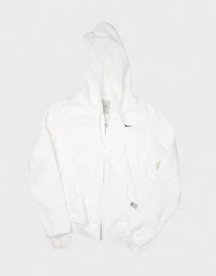 Sudadera vintage Nike para mujer mediana blanca cremallera completa sudadera con capucha Min Swoosh Y2k Foto 1 de 4