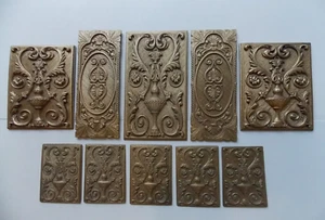 Puppenhaus 10er Set dekorative Wandpaneele im verzierten Stil Maßstab 1:12 - Bild 1 von 3