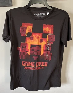 Mojang Minecraft Game Over Boy's Black Short Sleeve Shirt -Size L NEW - Picture 1 of 2