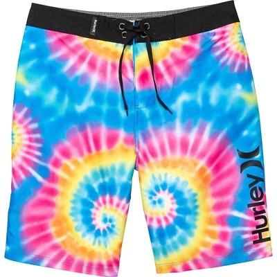 NUEVO Hurley Little Boys Tie Dye Rainbow Board Shorts Talla 4, Envío Gratis Foto 1 de 2