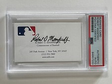 Autographed Signed PSA Slabbed MLB Commissioner  Robert Manfred Business Card