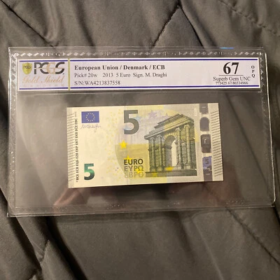 European Union/Denmark Pick#20W 2013 5 Euro PCGS 67 Superb Gem Unc - Image 1 of 2