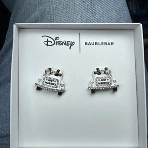 Neu Baublebar Disney Mickey Minnie Mouse Just Married weiß Auto Strass - Bild 1 von 3