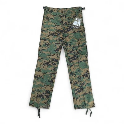 Calça Camuflagem Rothco Infantil Tamanho Médio BDU Exército Floresta Camuflagem Digital Nova Com Etiqueta - Imagem 1 de 4