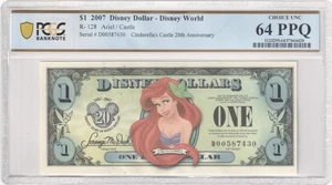 1 $ 2007 D Disney Dollar Arielle/Castle PCGS 64PPQ - Bild 1 von 2