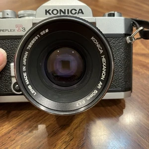 Cámara Konica Autoreflex T3 + correa de lente Hexanon AR 50 mm F/1,7 - Imagen 1 de 15