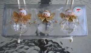 Vintage Kurt S Adler Santa's World facettierter Kristall Engel Holz Ornamente 3 - Bild 1 von 6