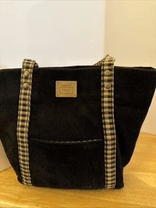 Lonaberger schwarz und hellbraun Cord Beuteltasche Handtasche - nicht mehr produziert - Bild 1 von 6